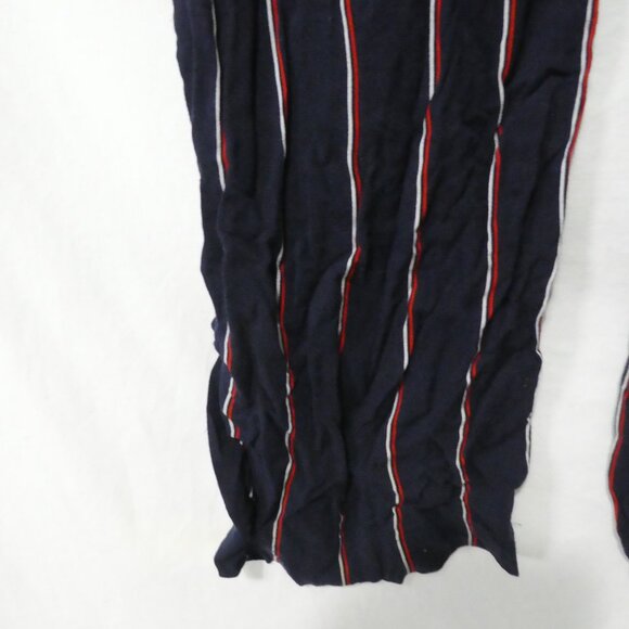 H&M - Divided | size 2 | Navy Pants With Red and White Stripes | Elastic Waist - Picture 15 of 16